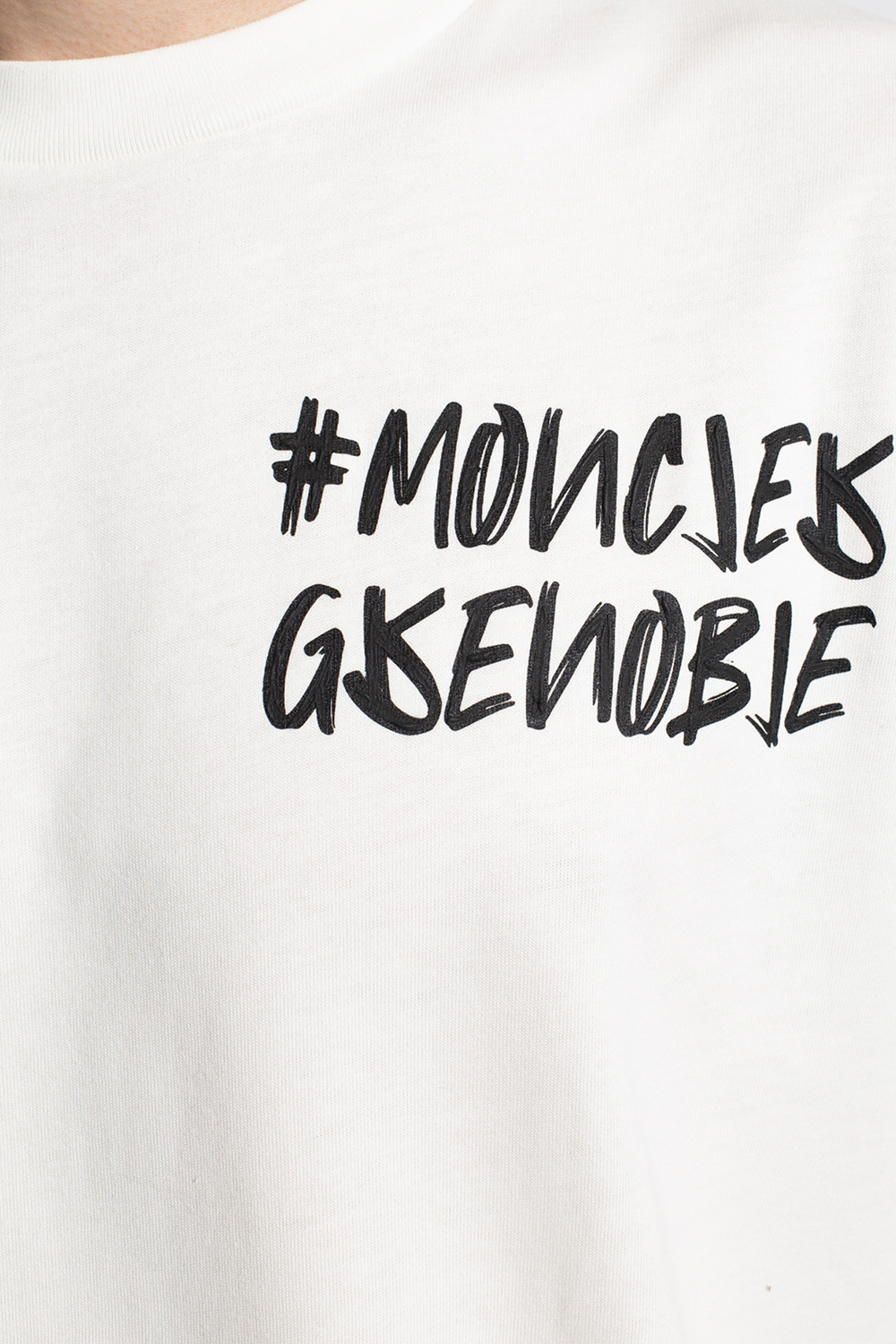 White T-shirt with logo Moncler Grenoble - Vitkac Canada